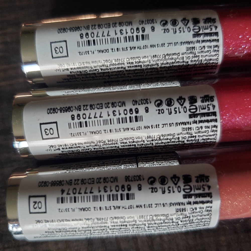Shimmering Pink Lip Gloss Trio
